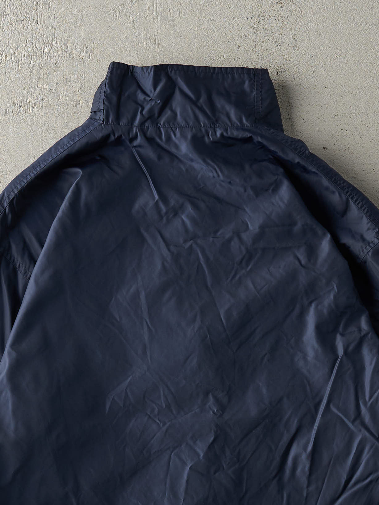 Vintage Y2K Navy Blue Adidas x Notre Dame Embroidered Windbreaker (M) - Image 4