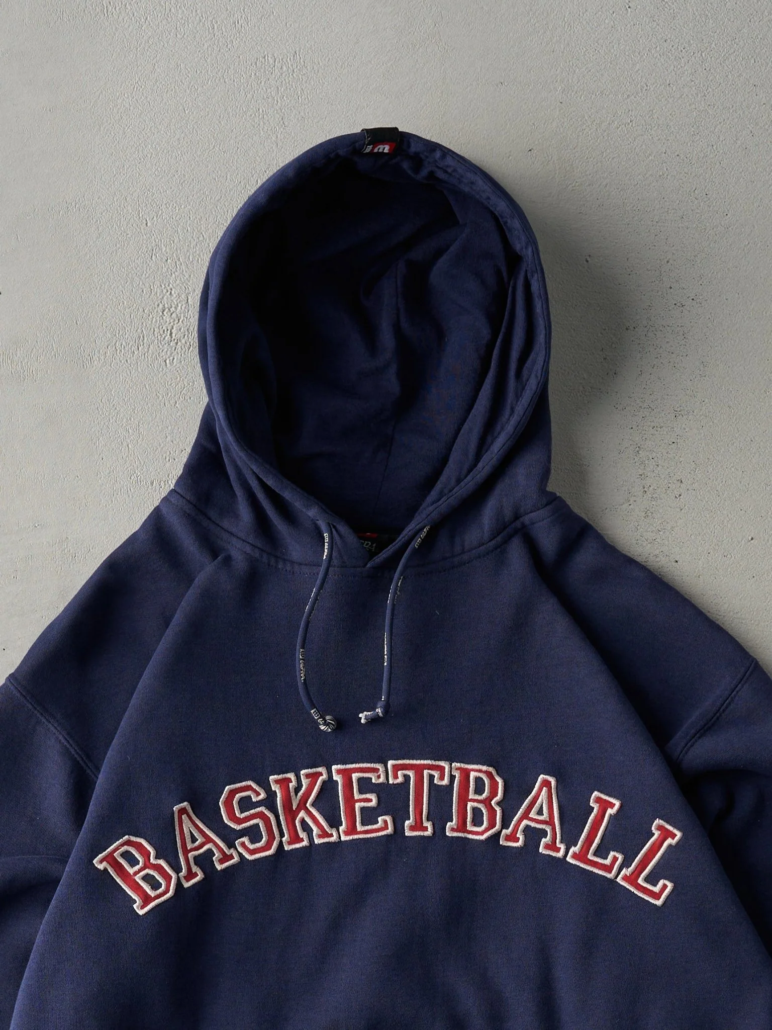 Vintage Y2K Navy Blue Basketball Hoodie (M) - Image 2