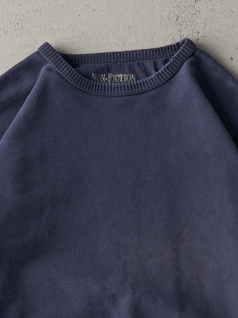 Vintage Y2K Navy Blue Blank Crewneck (L) - Image 2