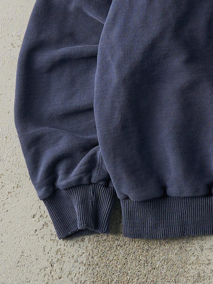 Vintage Y2K Navy Blue Blank Crewneck (L) - Image 3