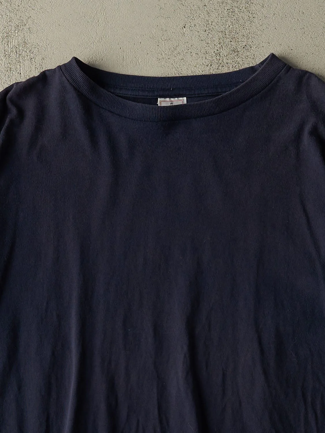 Vintage Y2K Navy Blue Blank Tee (L/XL) - Image 2