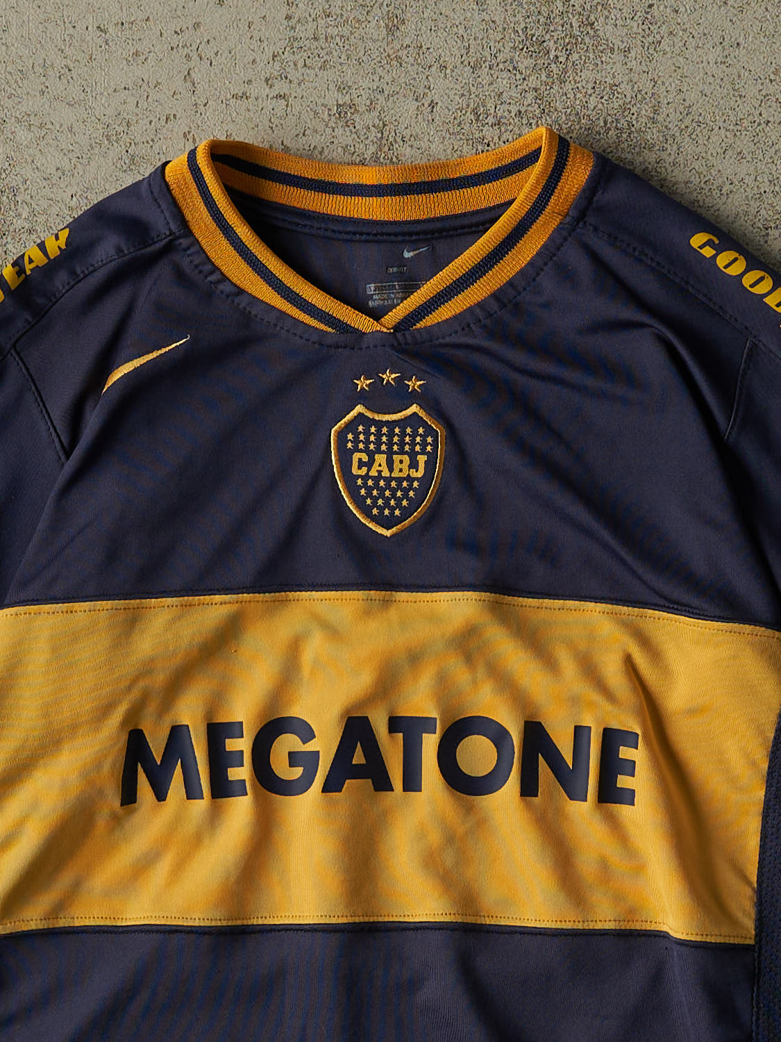 Vintage Y2K Navy Blue Boca Juniors Soccer Jersey (XXS/XS) - Image 3