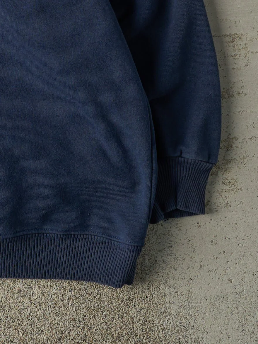 Vintage Y2K Navy Blue BUM Equipment V Neck Sweatshirt (M/L) - Image 3