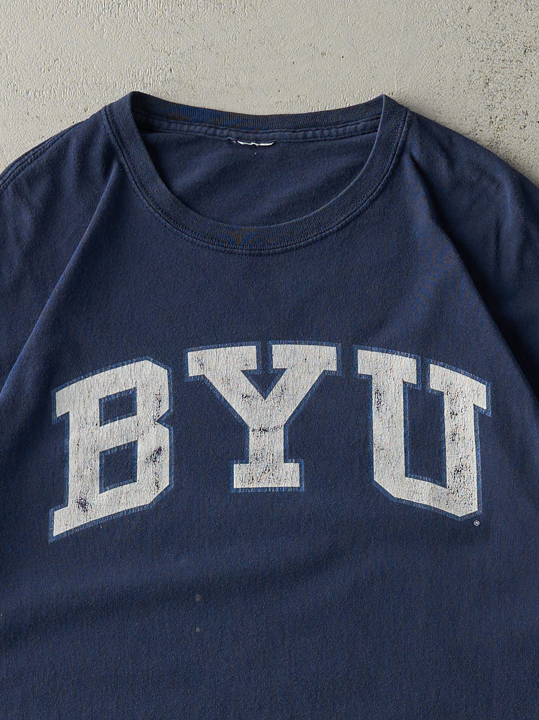 Vintage Y2K Navy Blue BYU Tee (L/XL) - Image 2