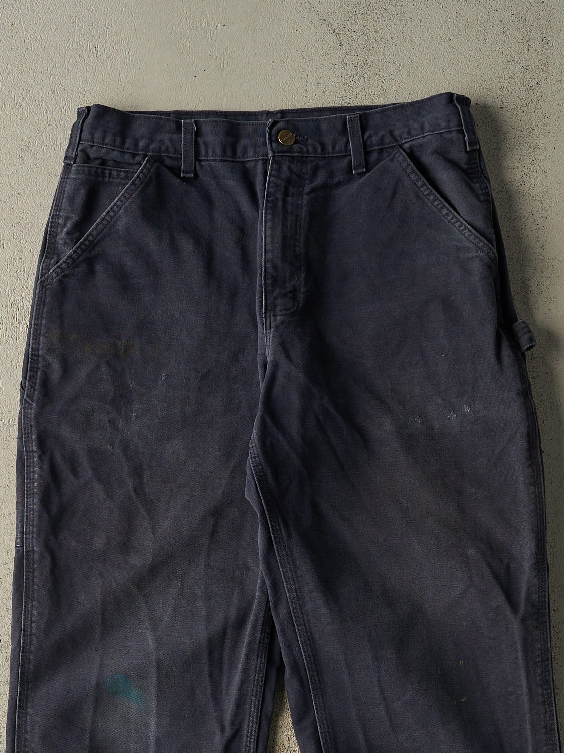 Vintage Y2K Navy Blue Carhartt Carpenter Pants (32x31) - Image 3