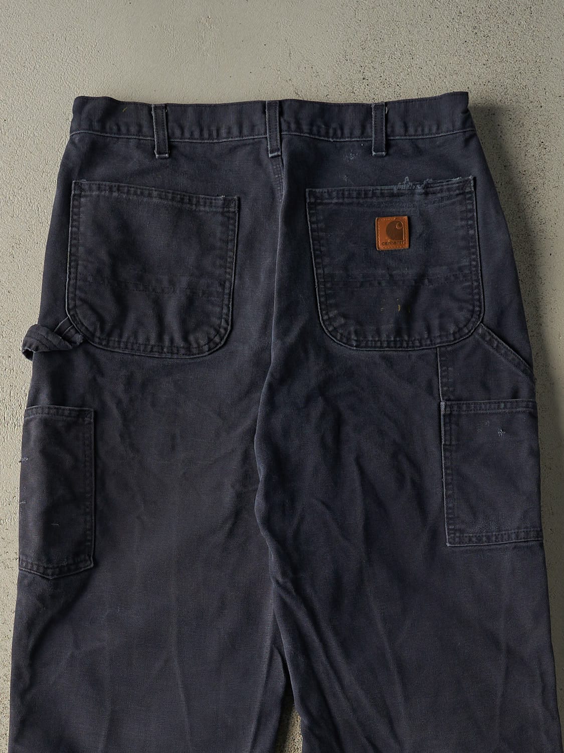 Vintage Y2K Navy Blue Carhartt Carpenter Pants (32x31) - Image 4