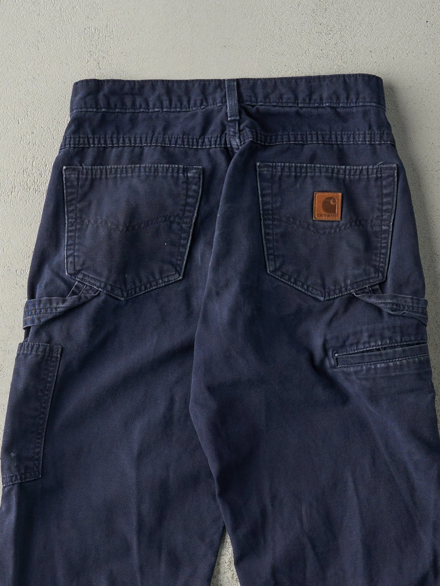 Vintage Y2K Navy Blue Carhartt Lightweight Carpenter Pants (29.5x30) - Image 4