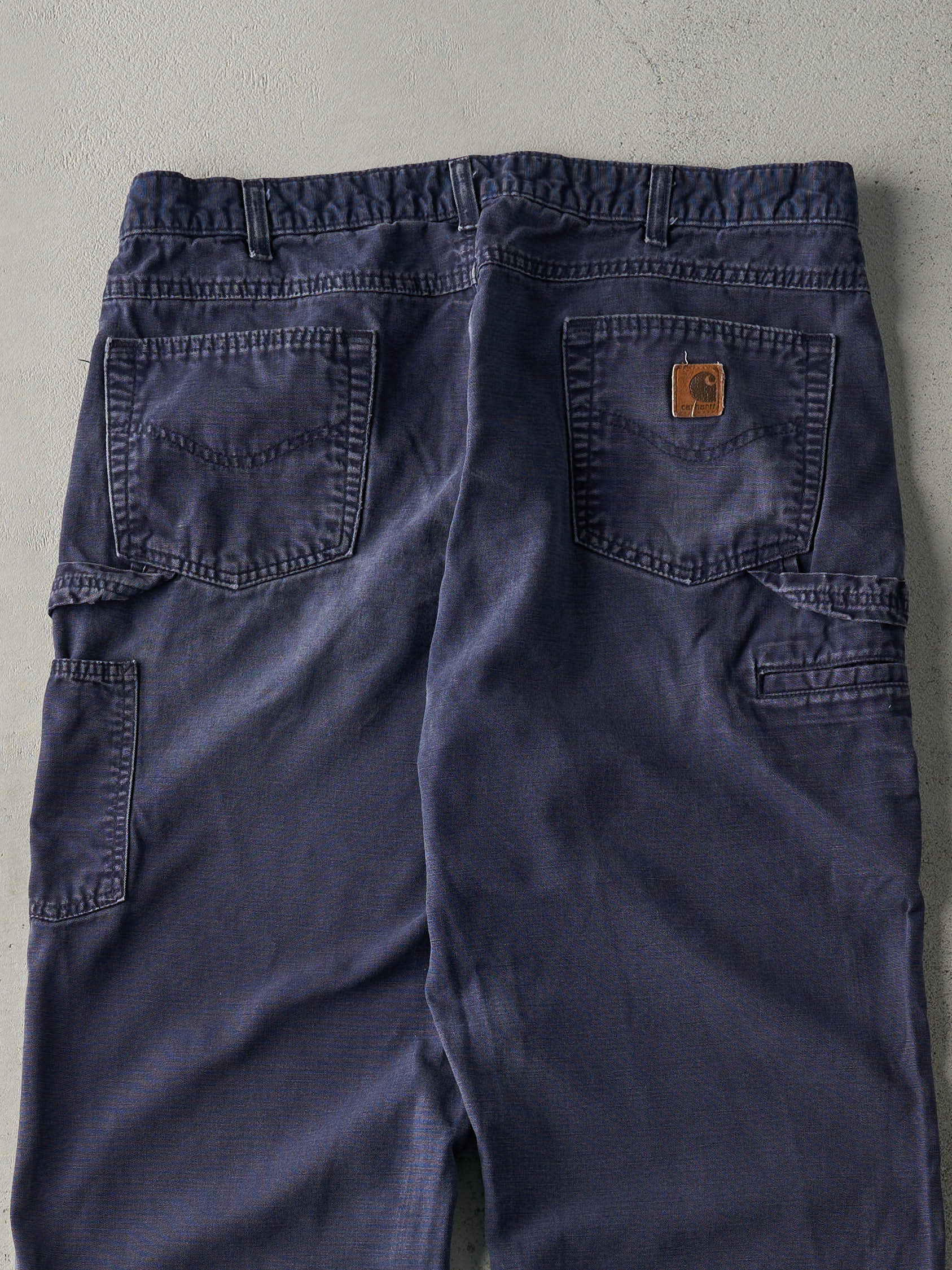 Vintage Y2K Navy Blue Carhartt Lightweight Carpenter Pants (37x31.5) - Image 4