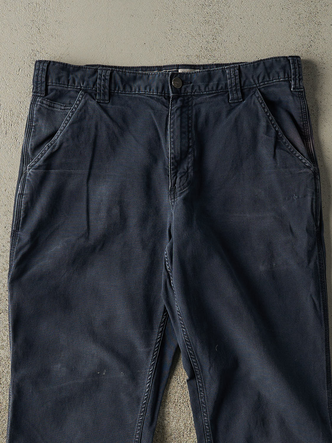Vintage Y2K Navy Blue Carhartt Work Pants (33x30.5) - Image 3