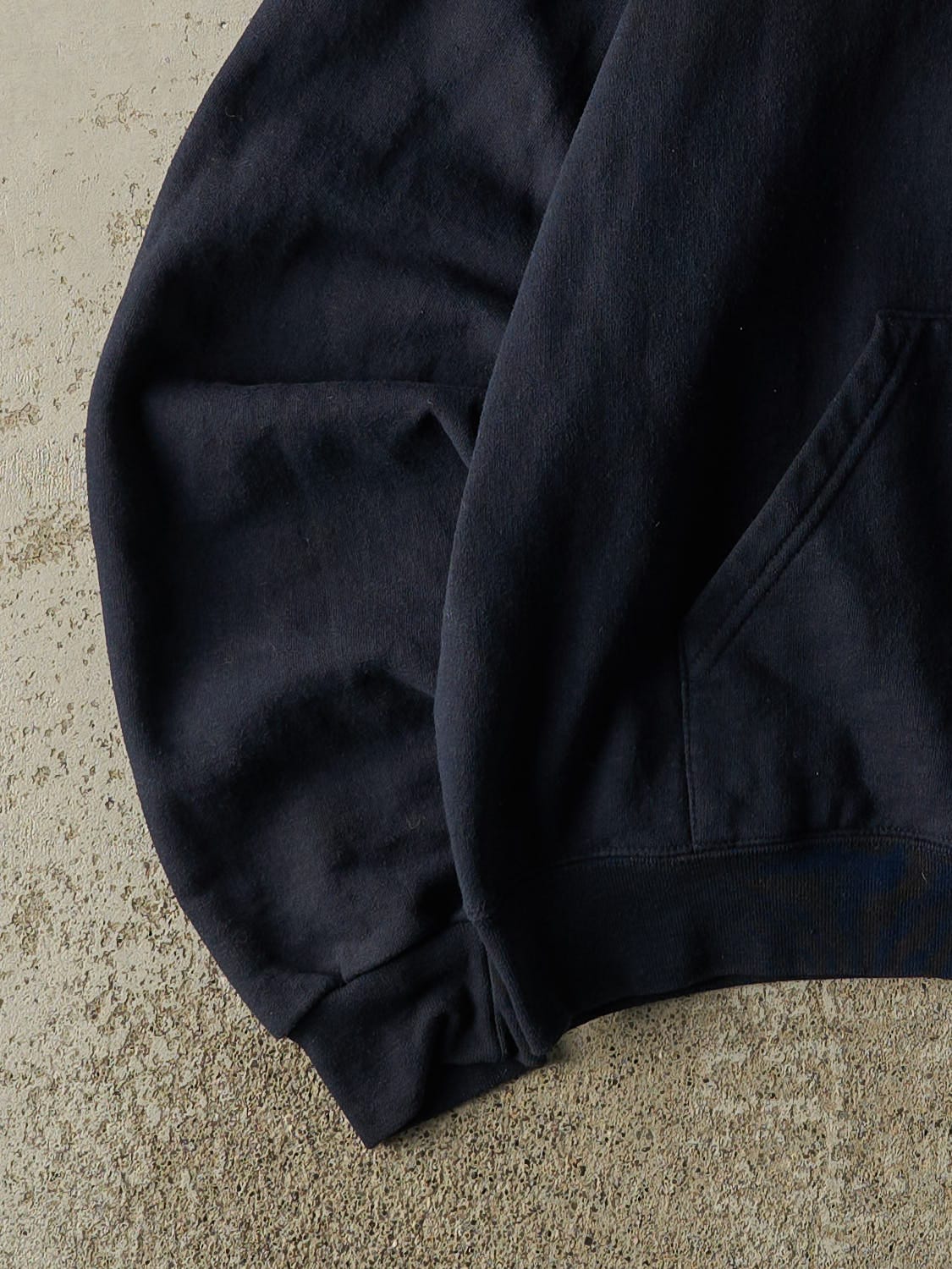Vintage Y2K Navy Blue Champion West Virginia University Zip Up Hoodie (M/L) - Image 3