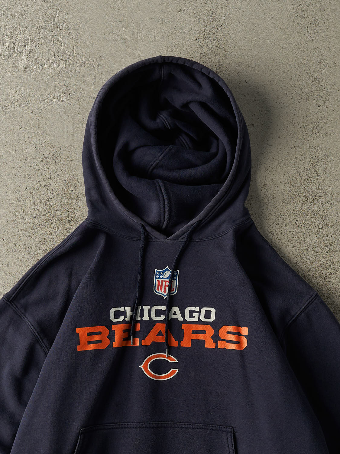 Vintage Y2K Navy Blue Chicago Bears Hoodie (XL/XXL) - Image 2