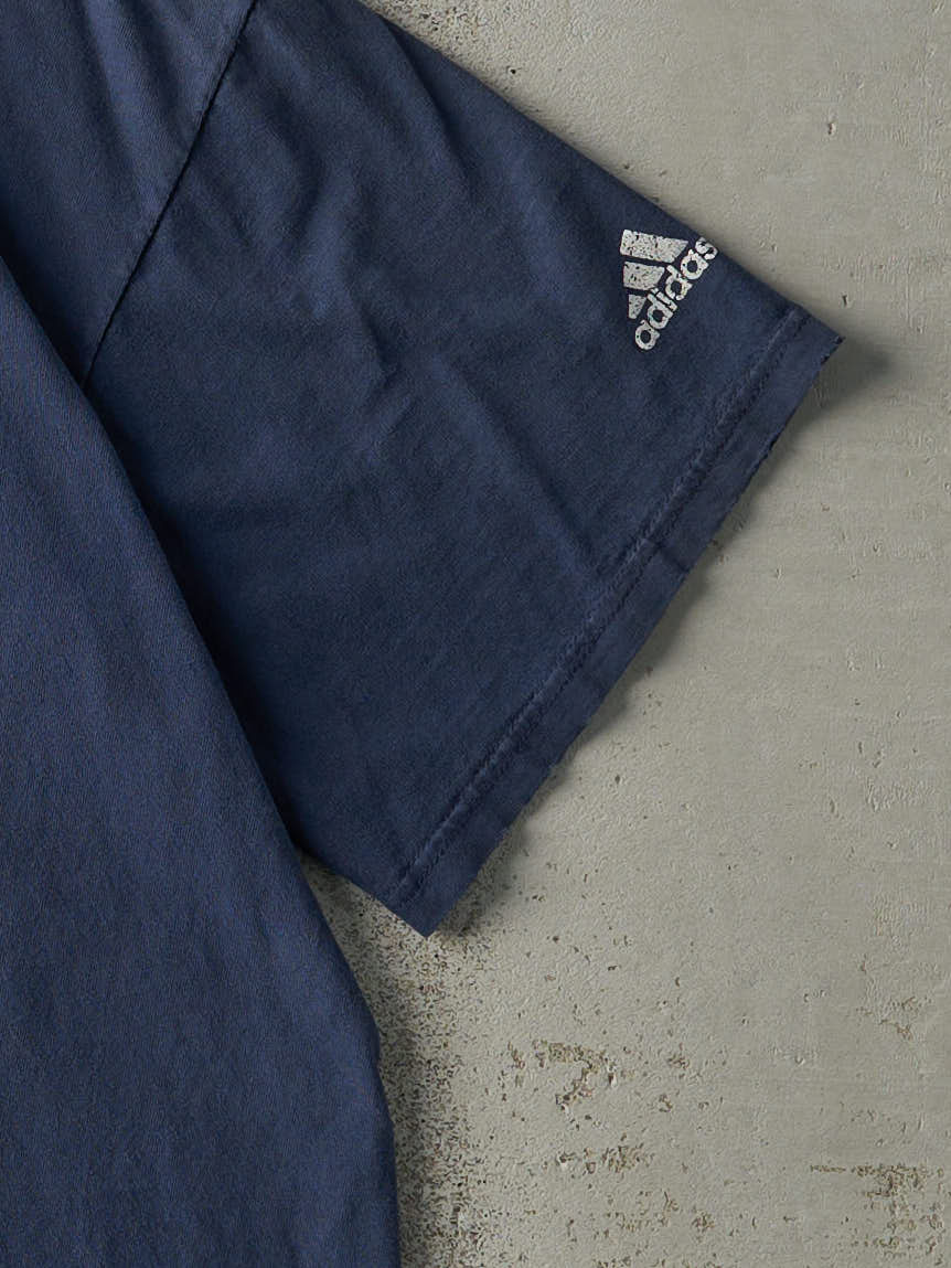 Vintage Y2K Navy Blue Chicago Cubs Adidas Tee (L) - Image 3