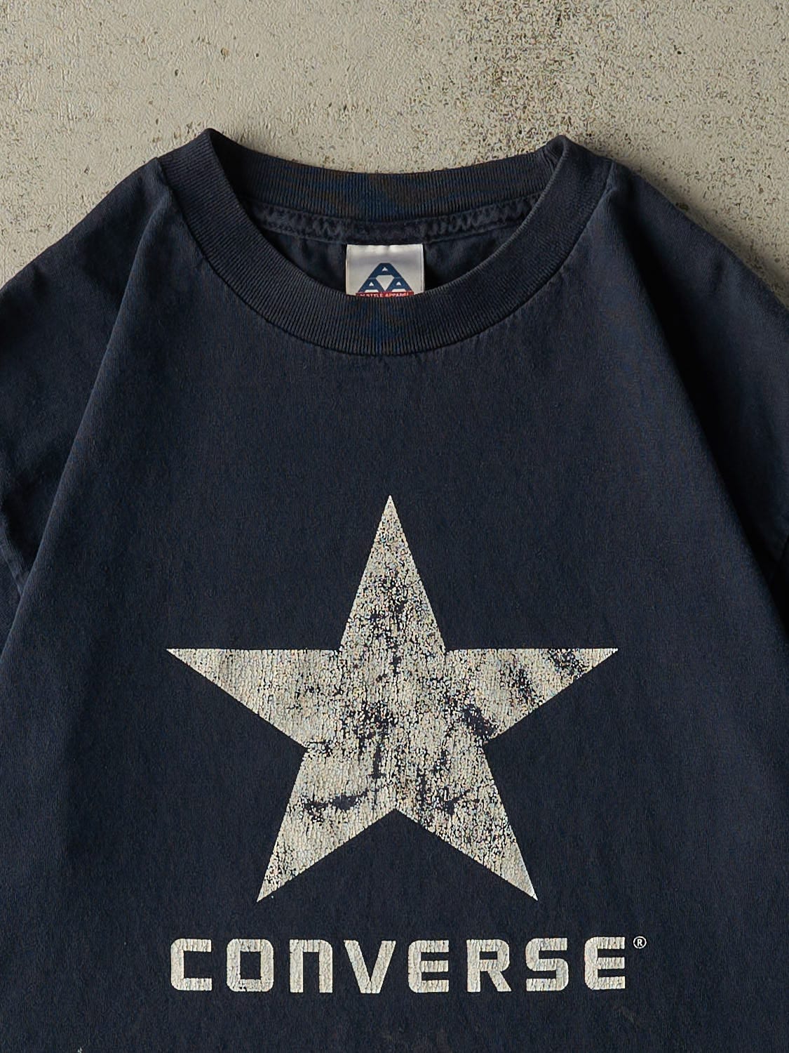 Vintage Y2K Navy Blue Converse Tee (S/M) - Image 2