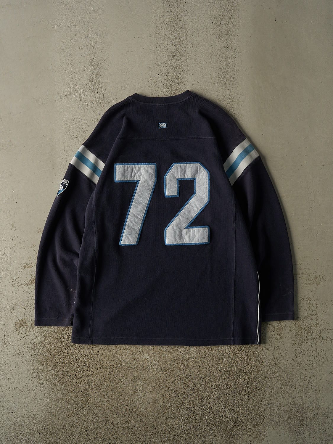 Vintage Y2K Navy Blue Ecko Knit Long Sleeve (XXL/XXXL) - Image 2