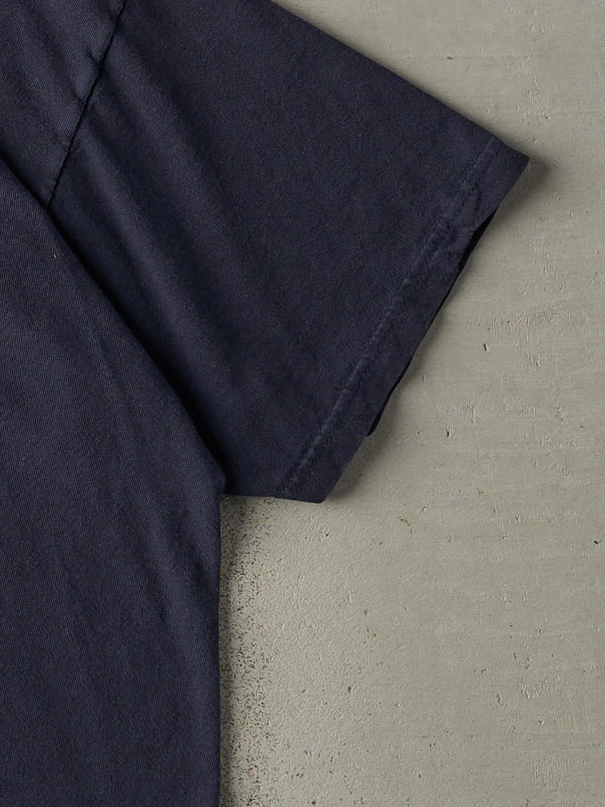 Vintage Y2K Navy Blue Embroidered Dallas Texas Tee (L) - Image 3