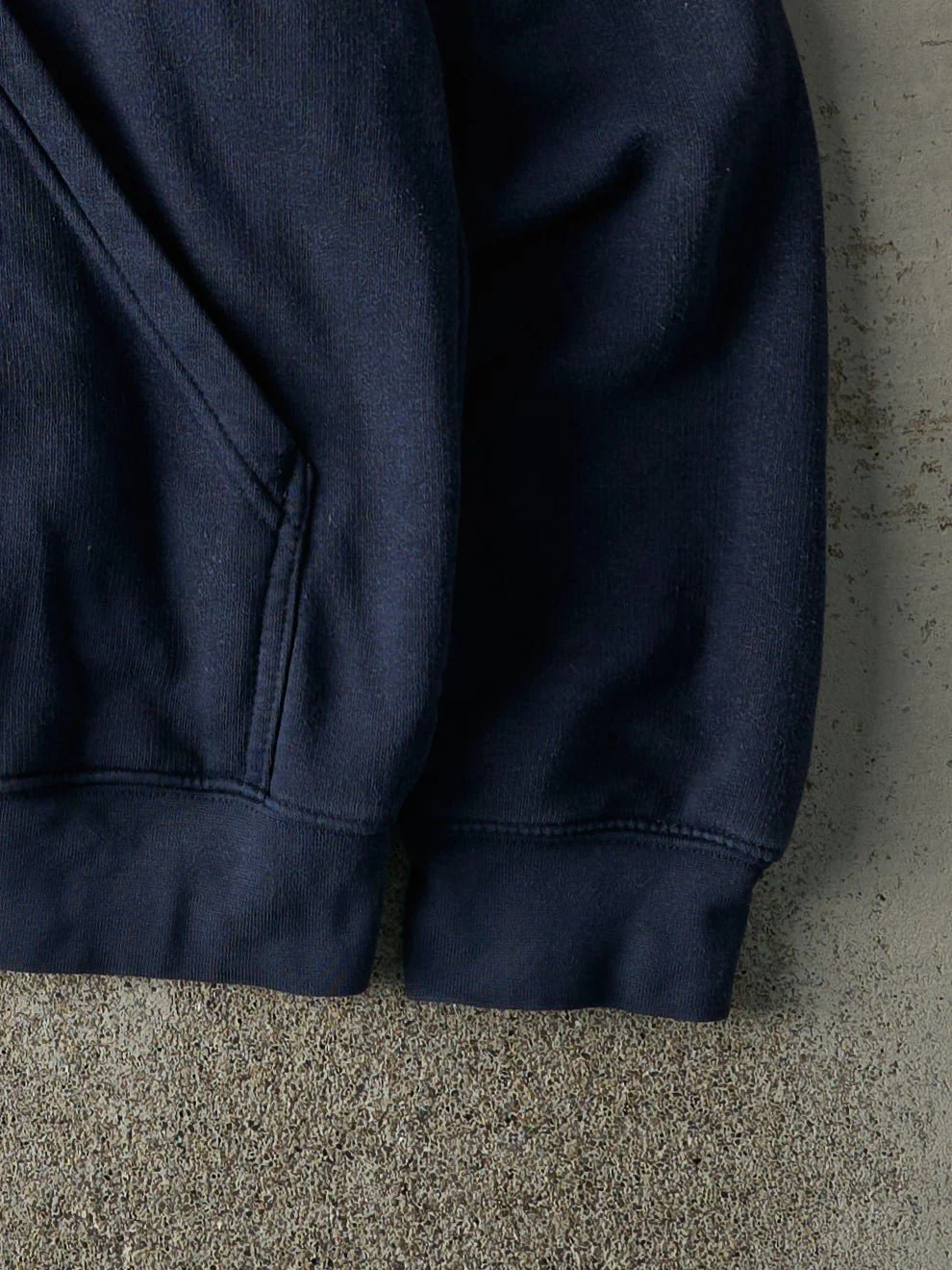 Vintage Y2K Navy Blue Embroidered Nike Swoosh Hoodie (L) - Image 3