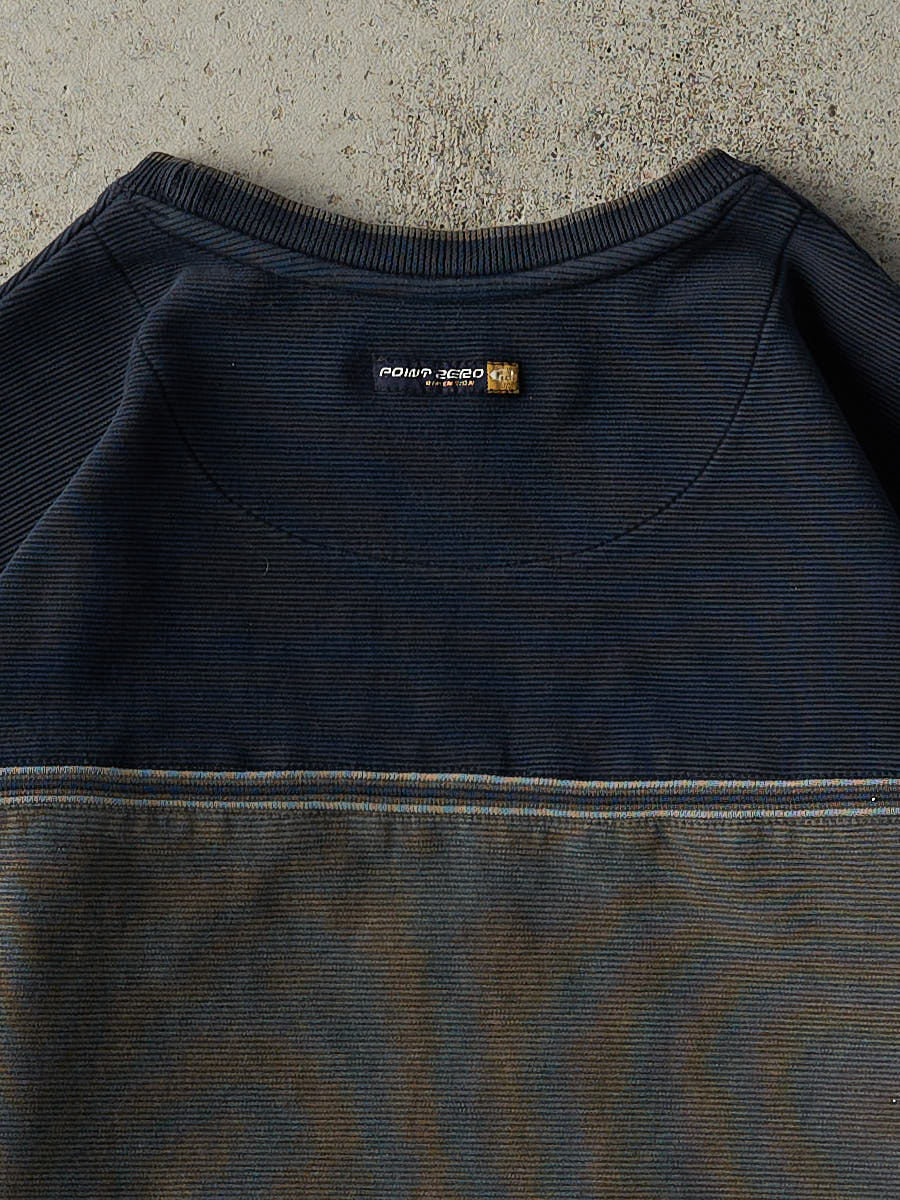 Vintage Y2K Navy Blue & Grey Point Zero Long Sleeve (L) - Image 4