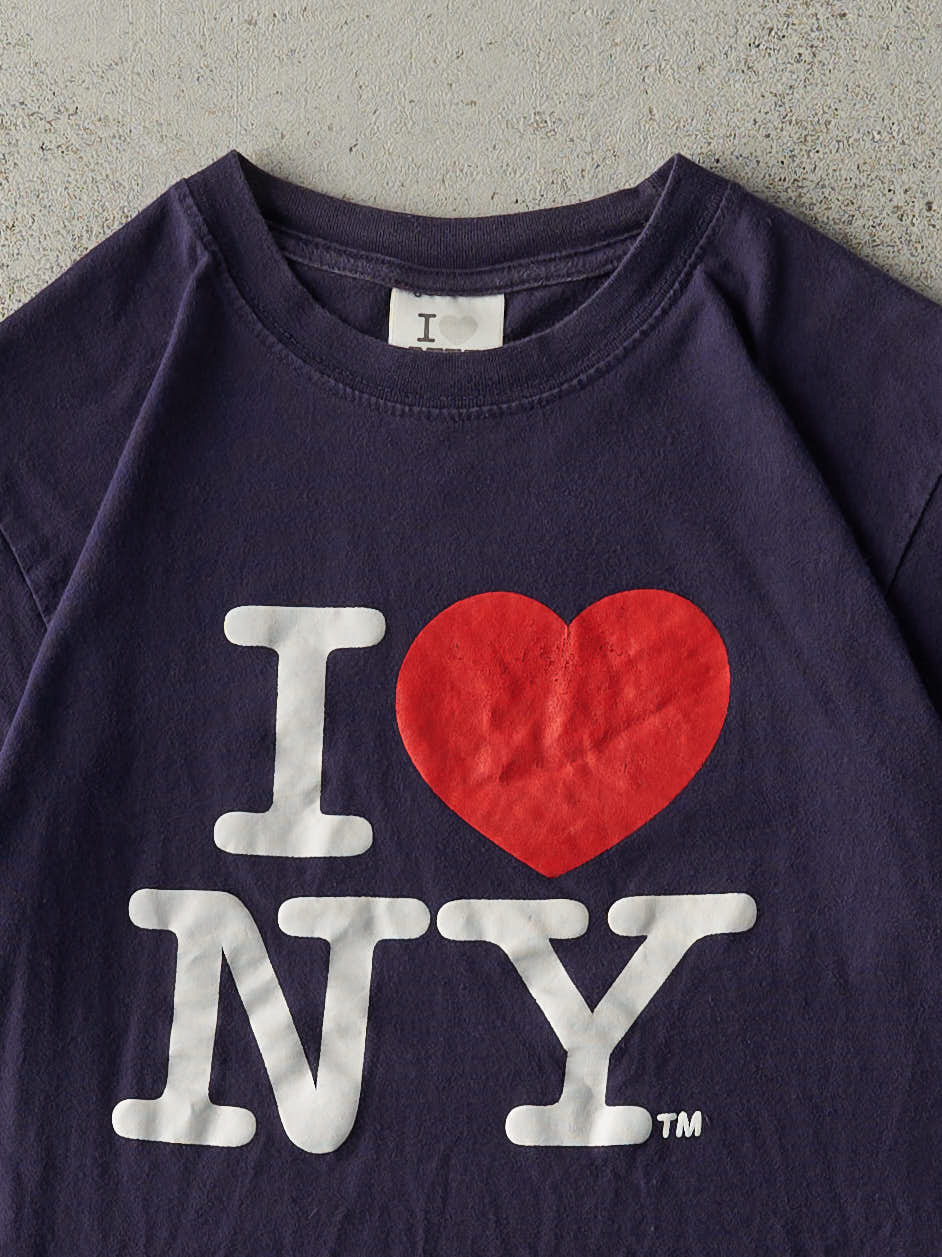 Vintage Y2K Navy Blue I Love New York Tee (S) - Image 3