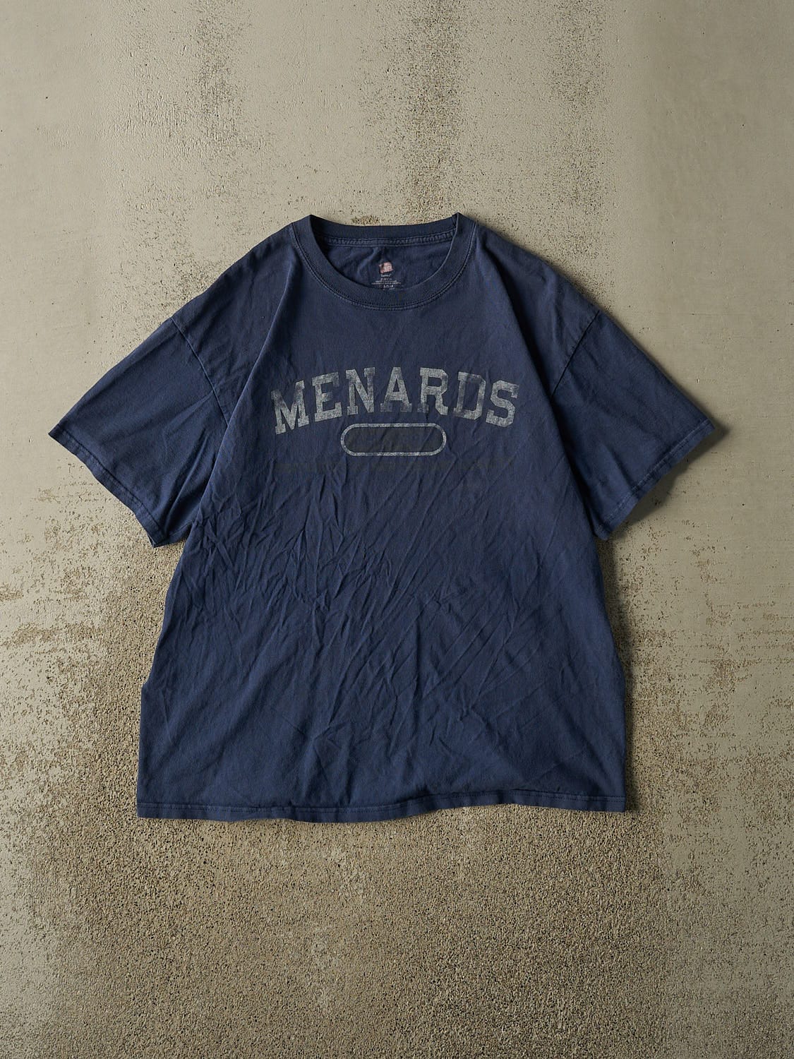 Vintage Y2K Navy Blue Menards Tee (L)