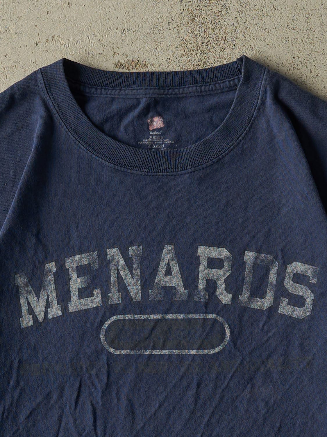 Vintage Y2K Navy Blue Menards Tee (L) - Image 2