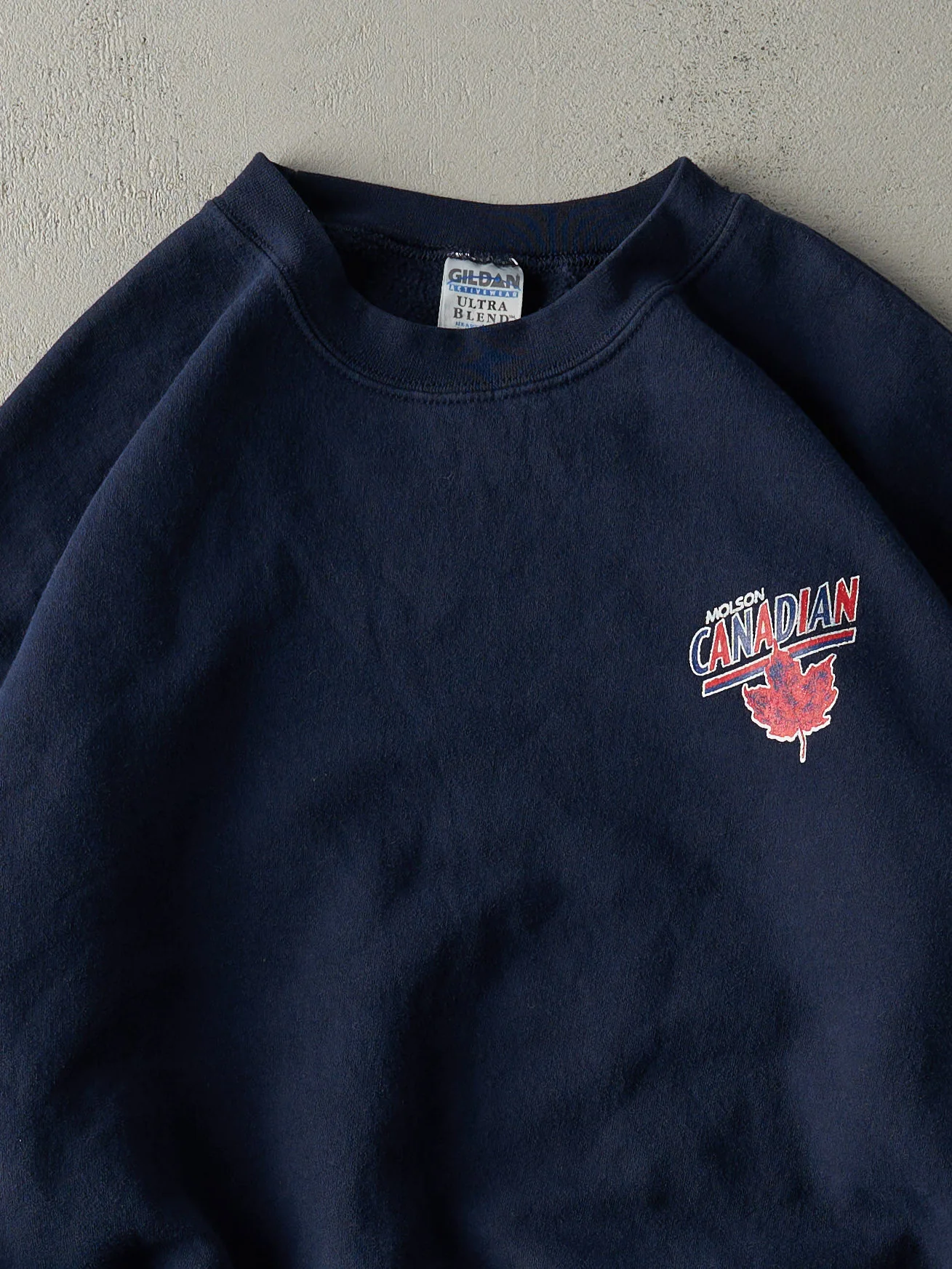 Vintage Y2K Navy Blue Molson Canadian Crewneck (L) - Image 2