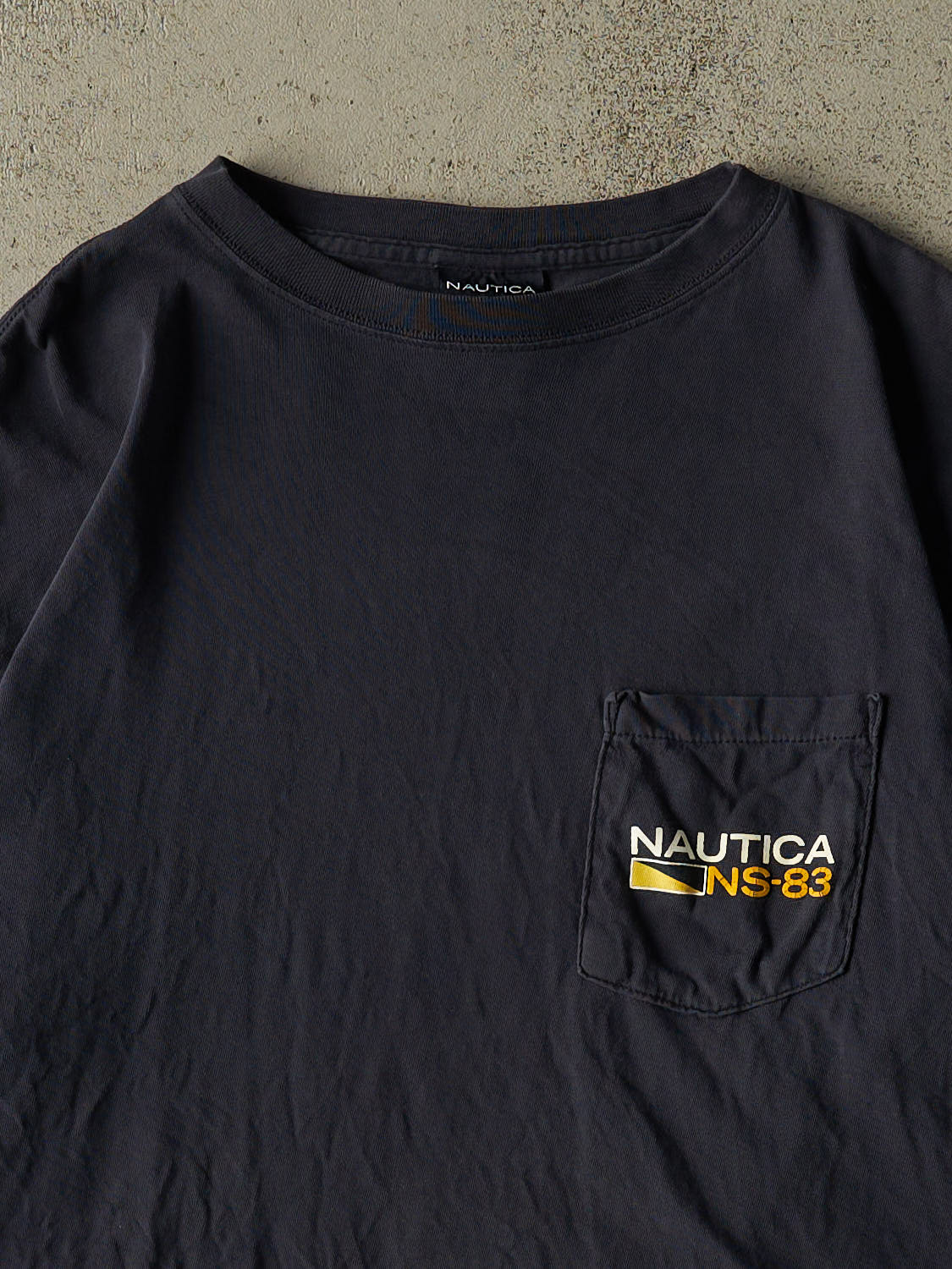 Vintage Y2K Navy Blue Nautica Pocket Tee (L) - Image 3