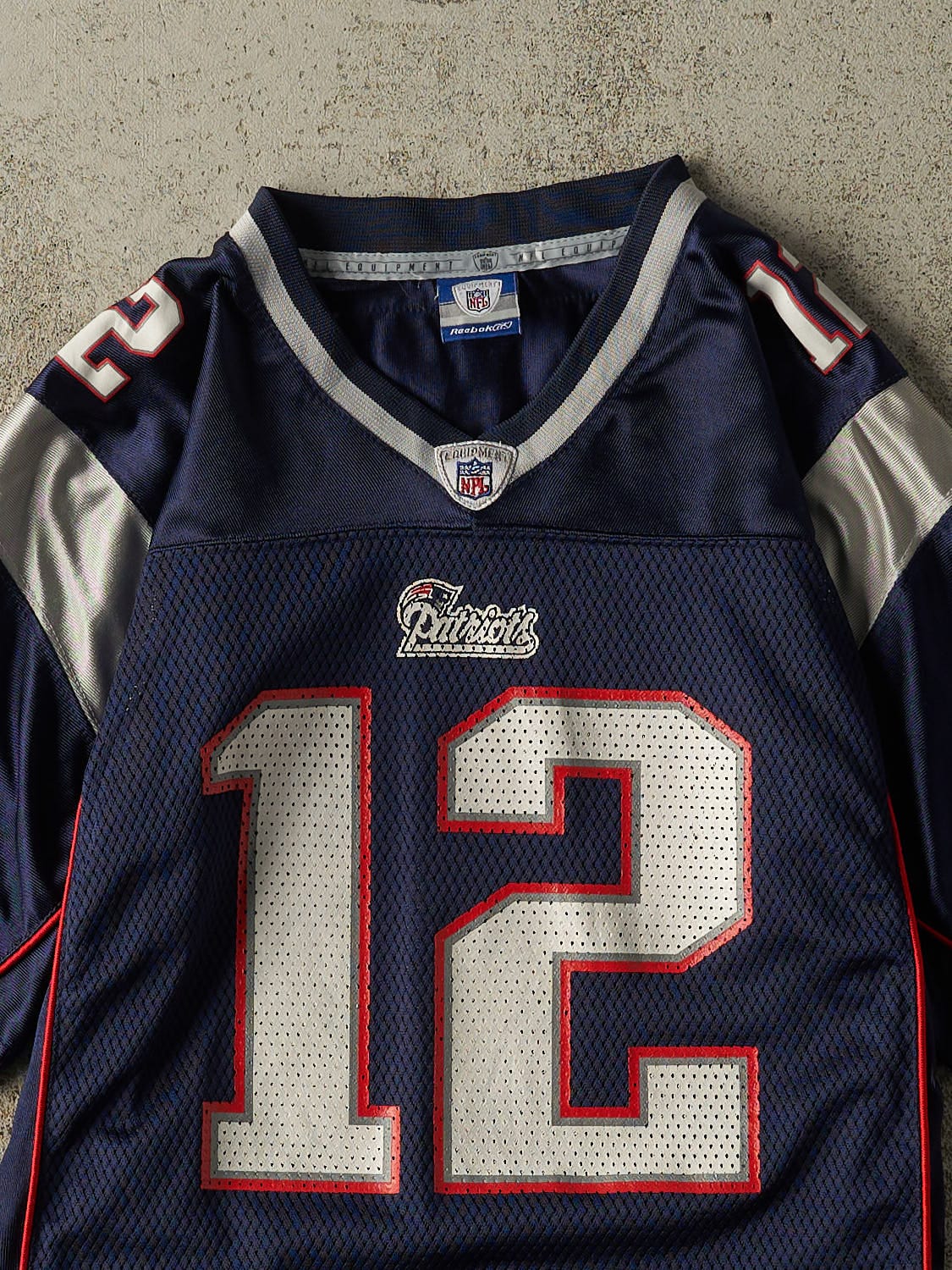 Vintage Y2K Navy Blue New England Patriots #12 Tom Brady Jersey (XS/S) - Image 3