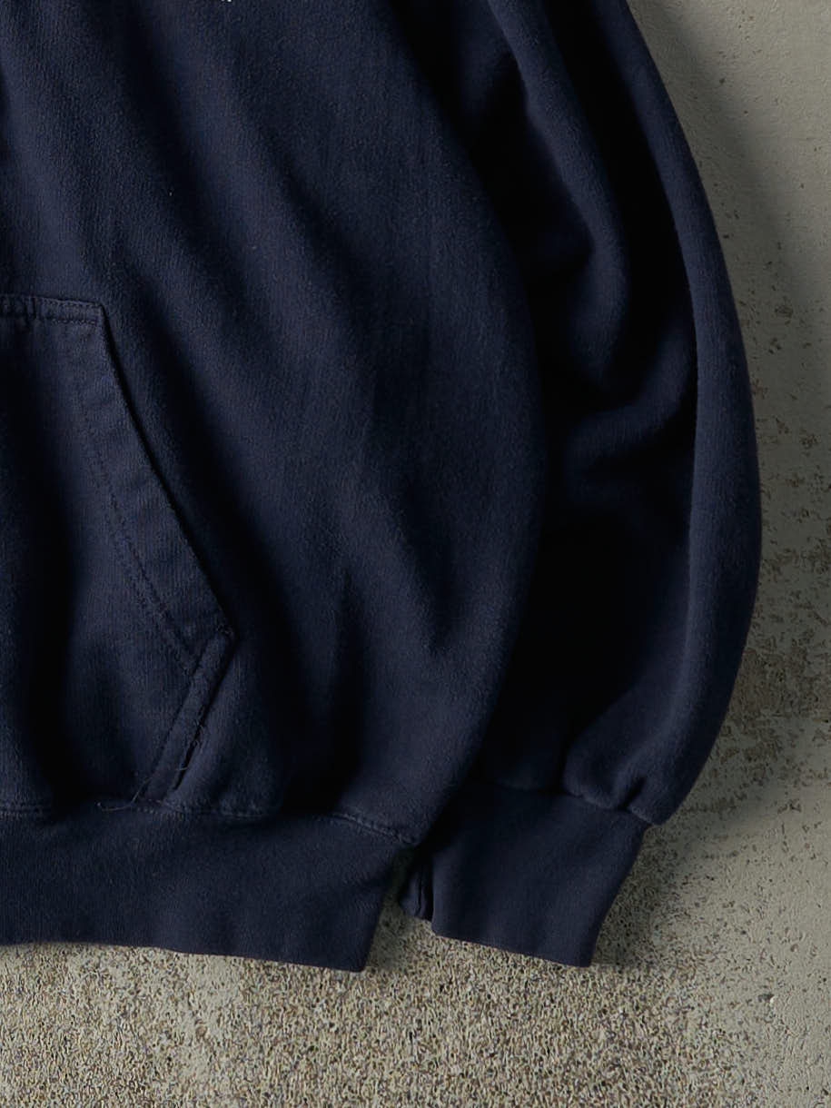 Vintage Y2K Navy Blue New York Zip Up Boxy Hoodie (M) - Image 4
