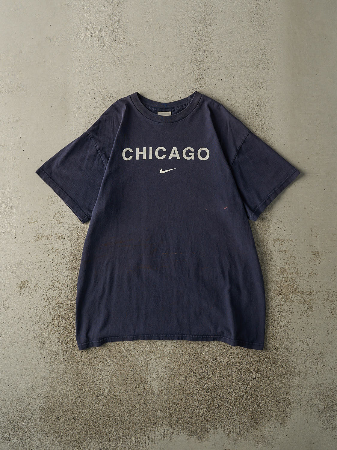 Vintage Y2K Navy Blue Nike Chicago Tee (L)