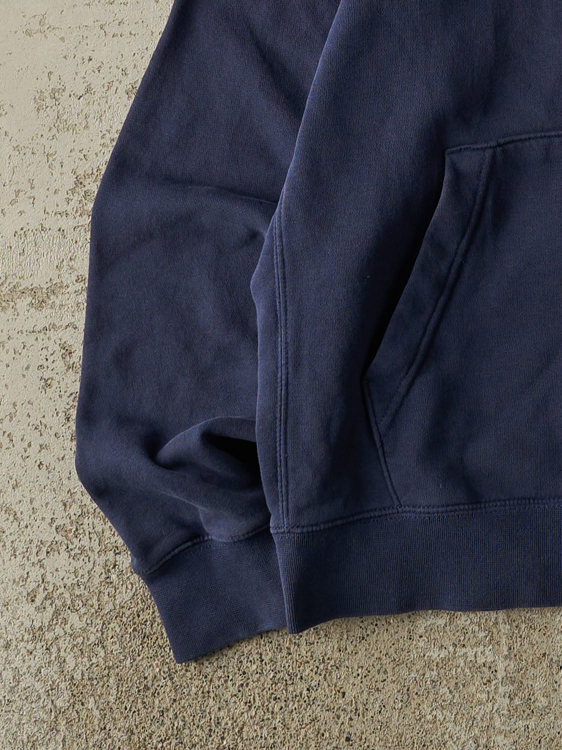 Vintage Y2K Navy Blue Nike Embroidered Hoodie (S/M) - Image 3