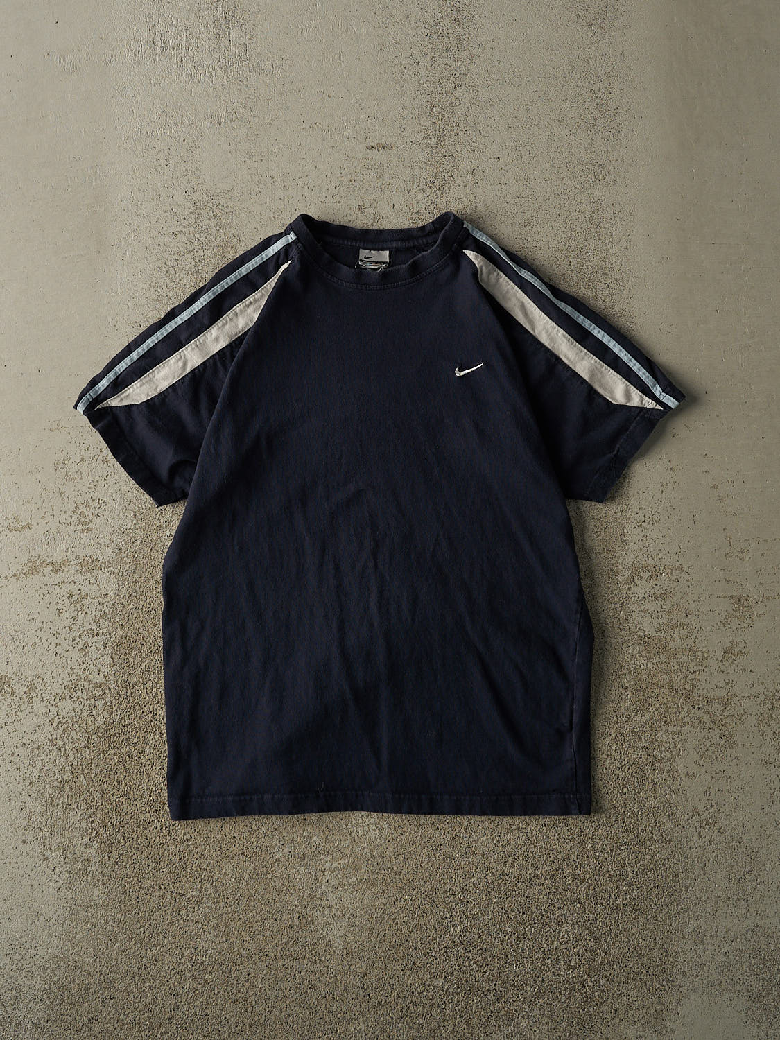 Vintage Y2K Navy Blue Nike Embroidered Tee (S/M)