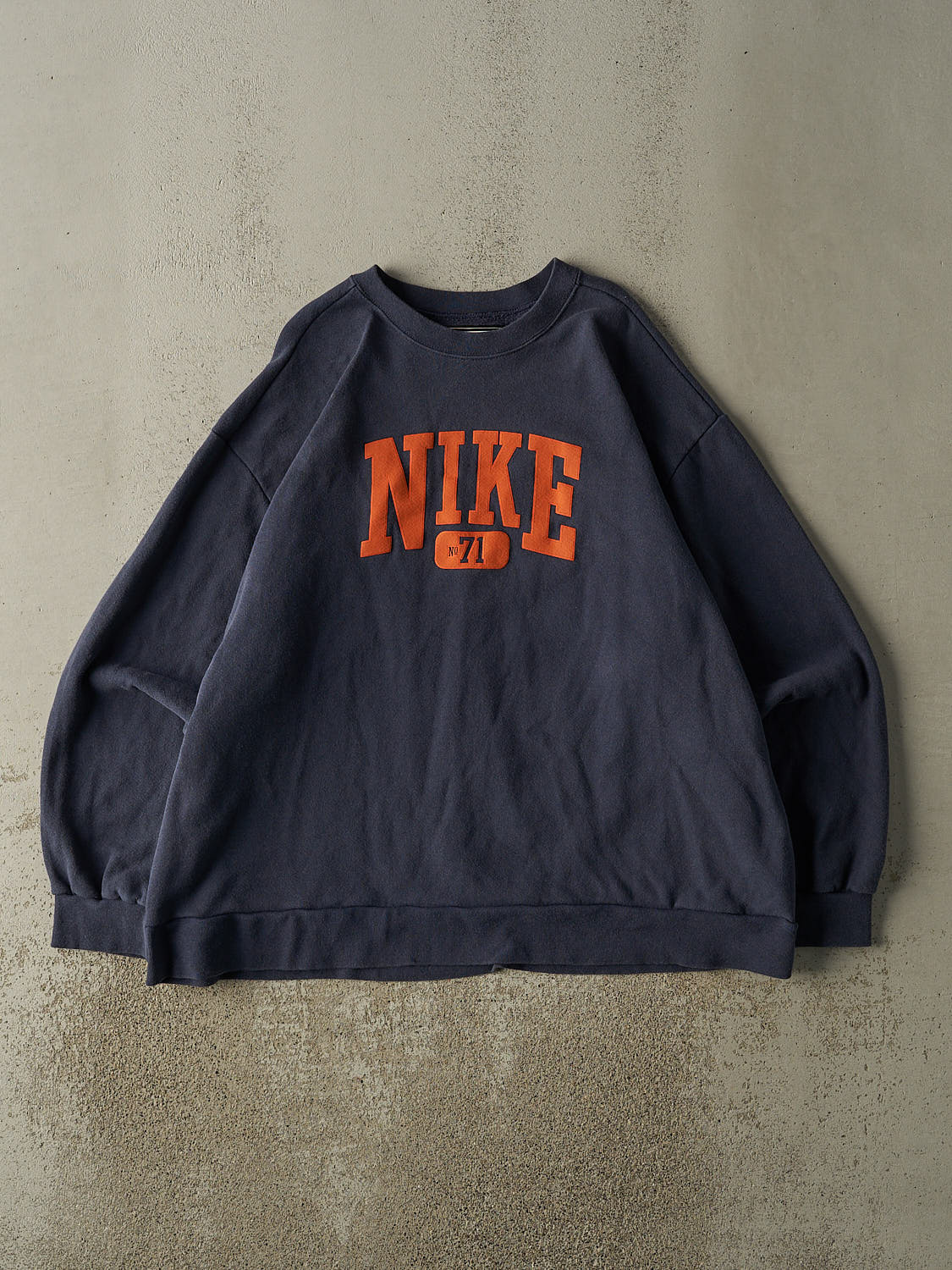 Vintage Y2K Navy Blue Nike Logo Crewneck (XXL)