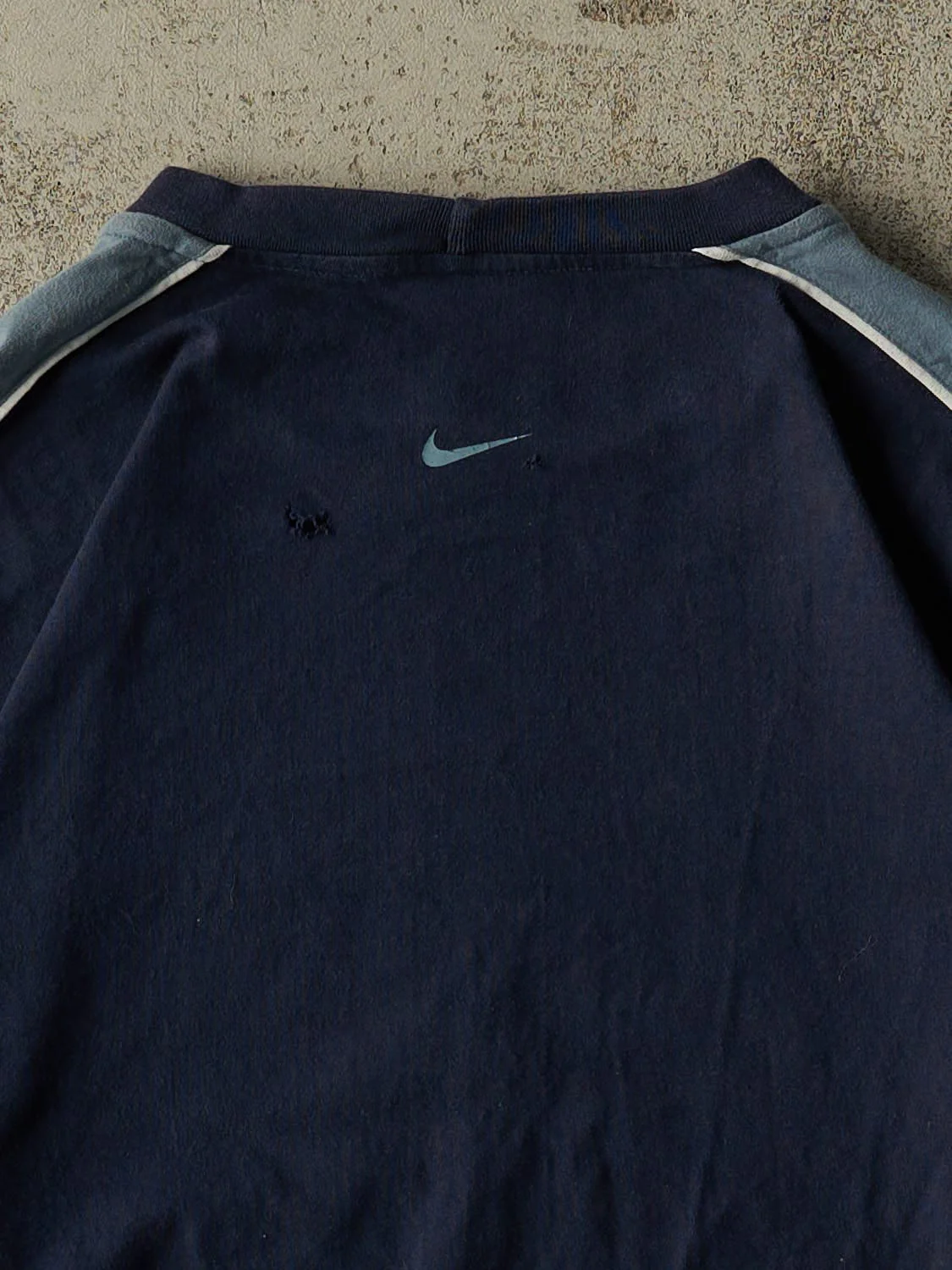 Vintage Y2K Navy Blue Nike Long Sleeve (XL) - Image 5