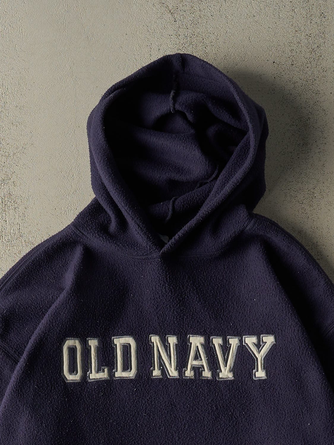 Vintage Y2K Navy Blue Old Navy Fleece Hoodie (XXL) - Image 2