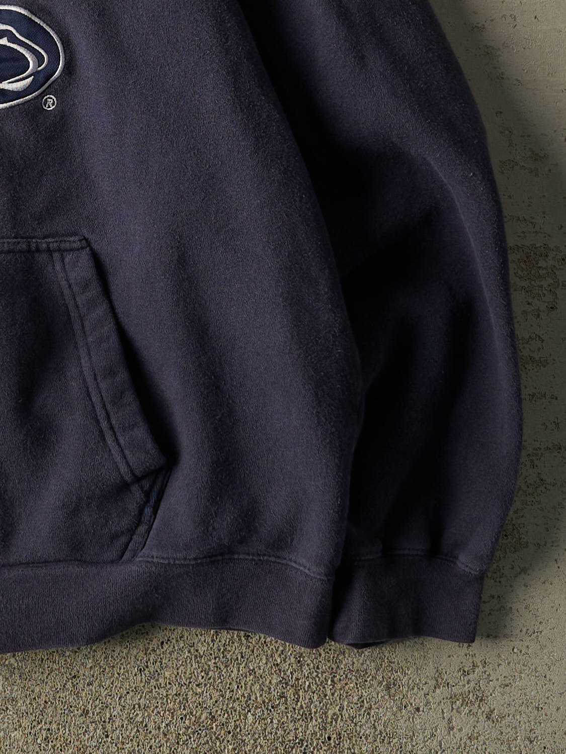 Vintage Y2K Navy Blue Penn State University Embroidered Zip Up Hoodie (M) - Image 4