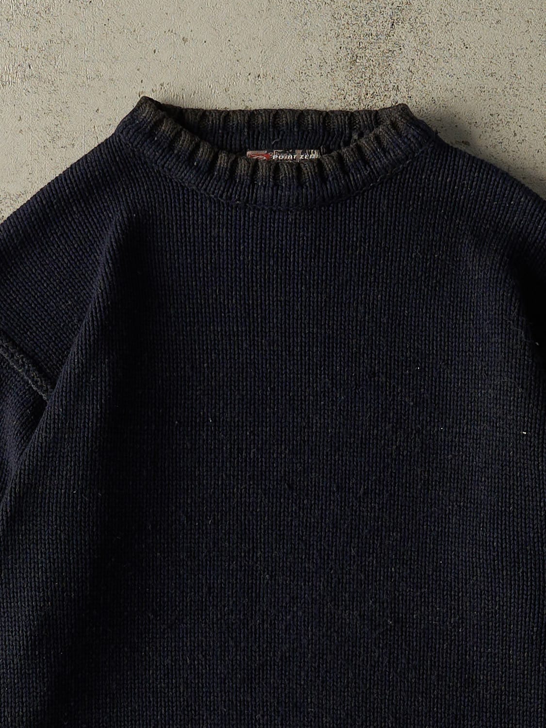 Vintage Y2K Navy Blue Point Zero Knit (S/M) - Image 2