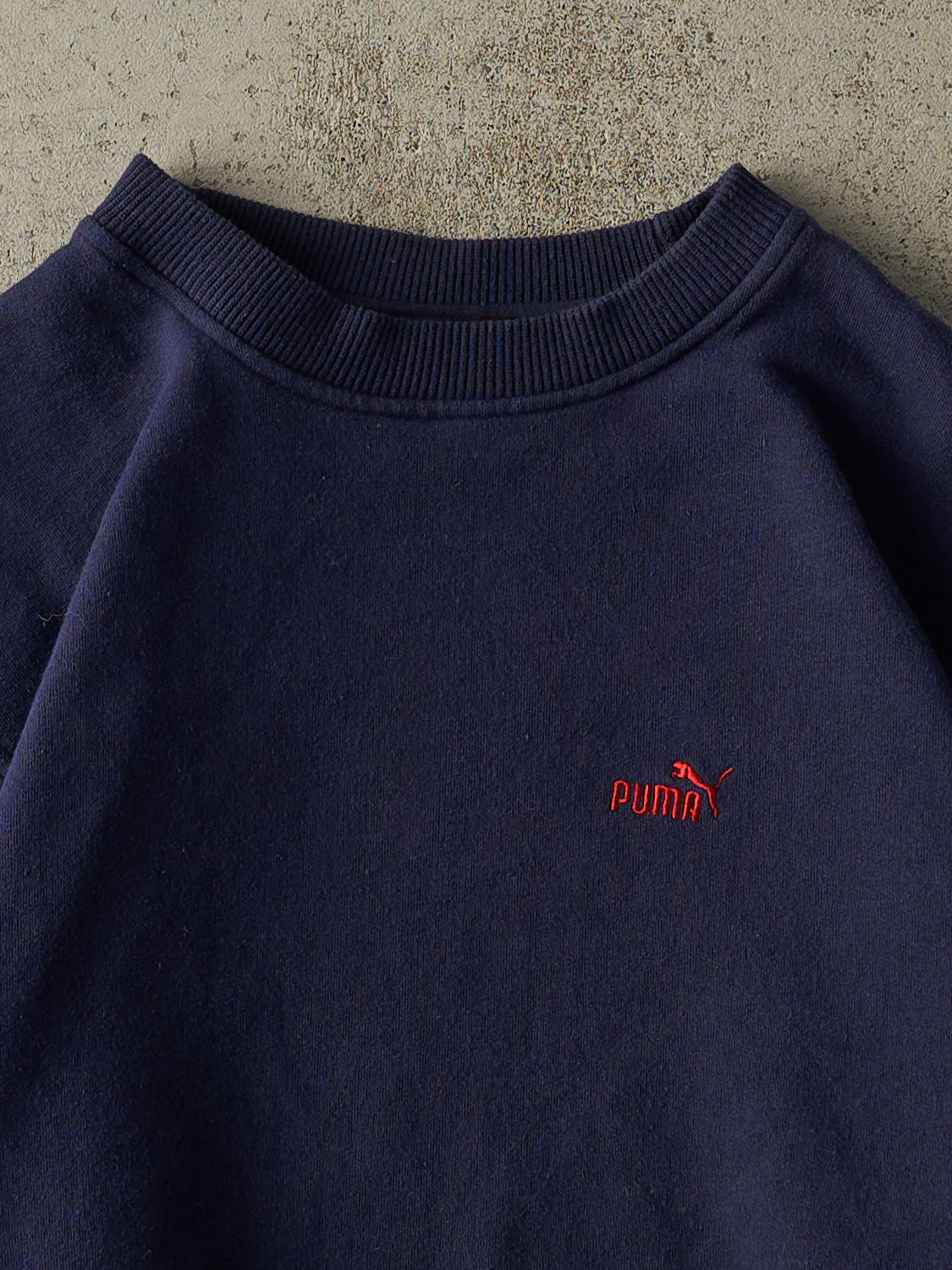 Vintage Y2K Navy Blue Puma Embroidered Crewneck (M/L) - Image 2