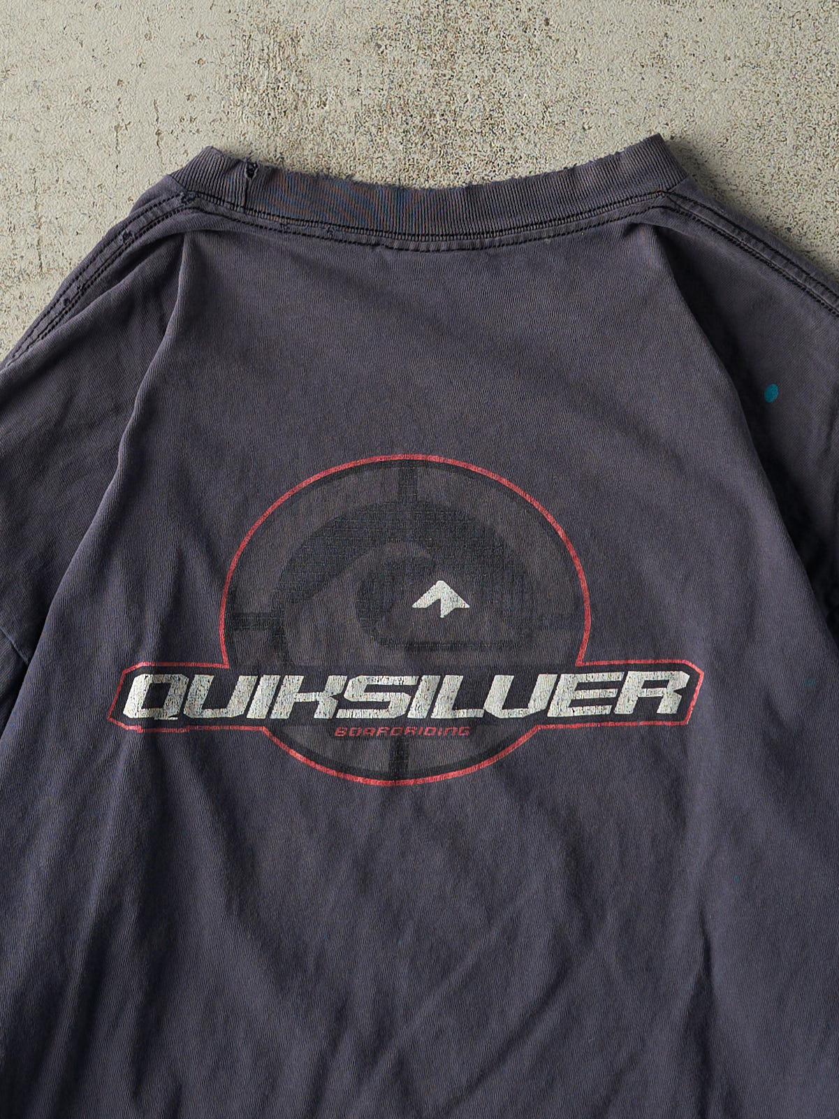 Vintage Y2K Navy Blue Quiksilver Long Sleeve (L) - Image 5