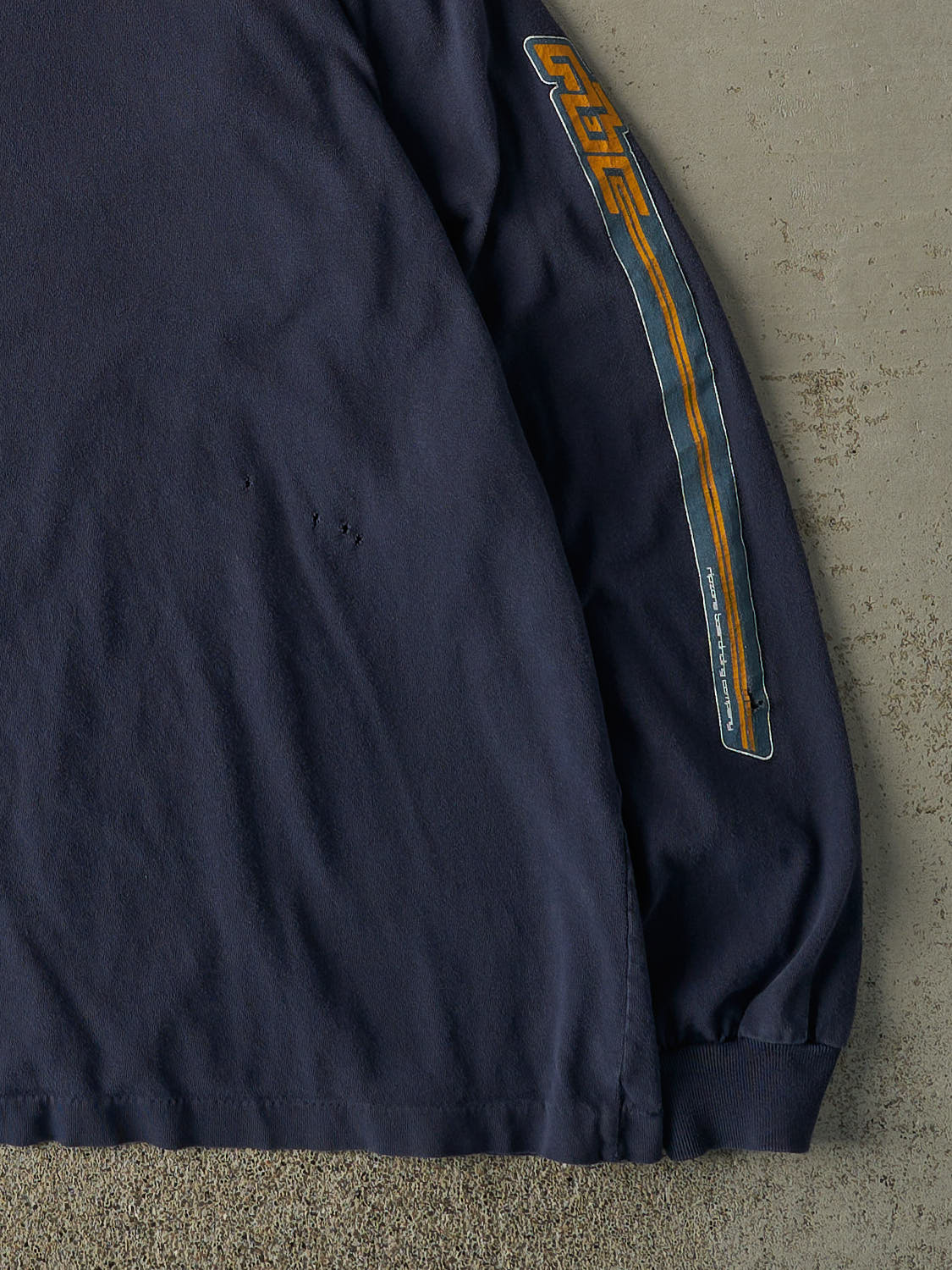Vintage Y2K Navy Blue Ripzone Logo Long Sleeve (XL) - Image 3