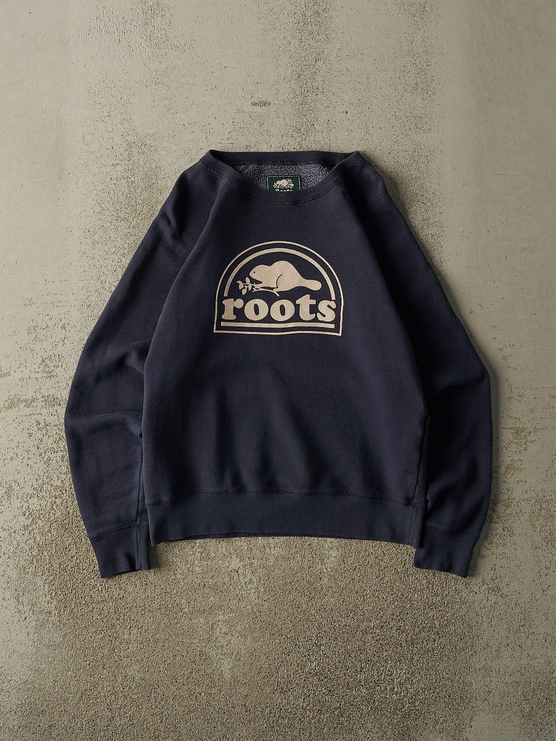 Vintage Y2K Navy Blue Roots Crewneck (XS)