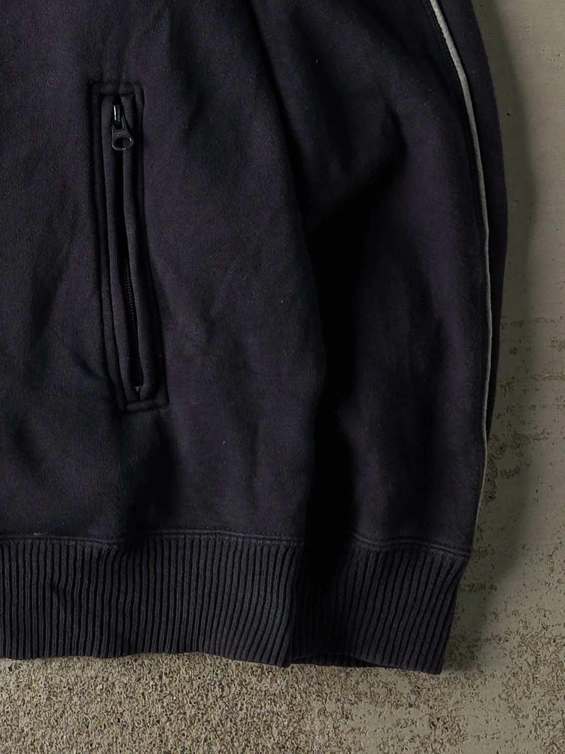 Vintage Y2K Navy Blue Roots Zip Up Track Sweater (XL/XXL) - Image 4
