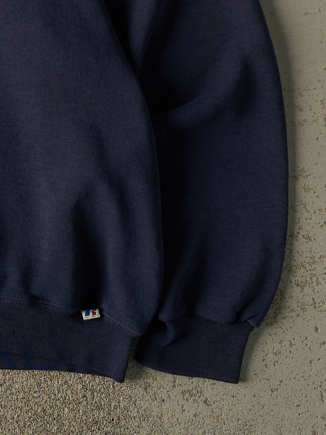 Vintage Y2K Navy Blue Russell Athletic Logo Crewneck (L) - Image 4