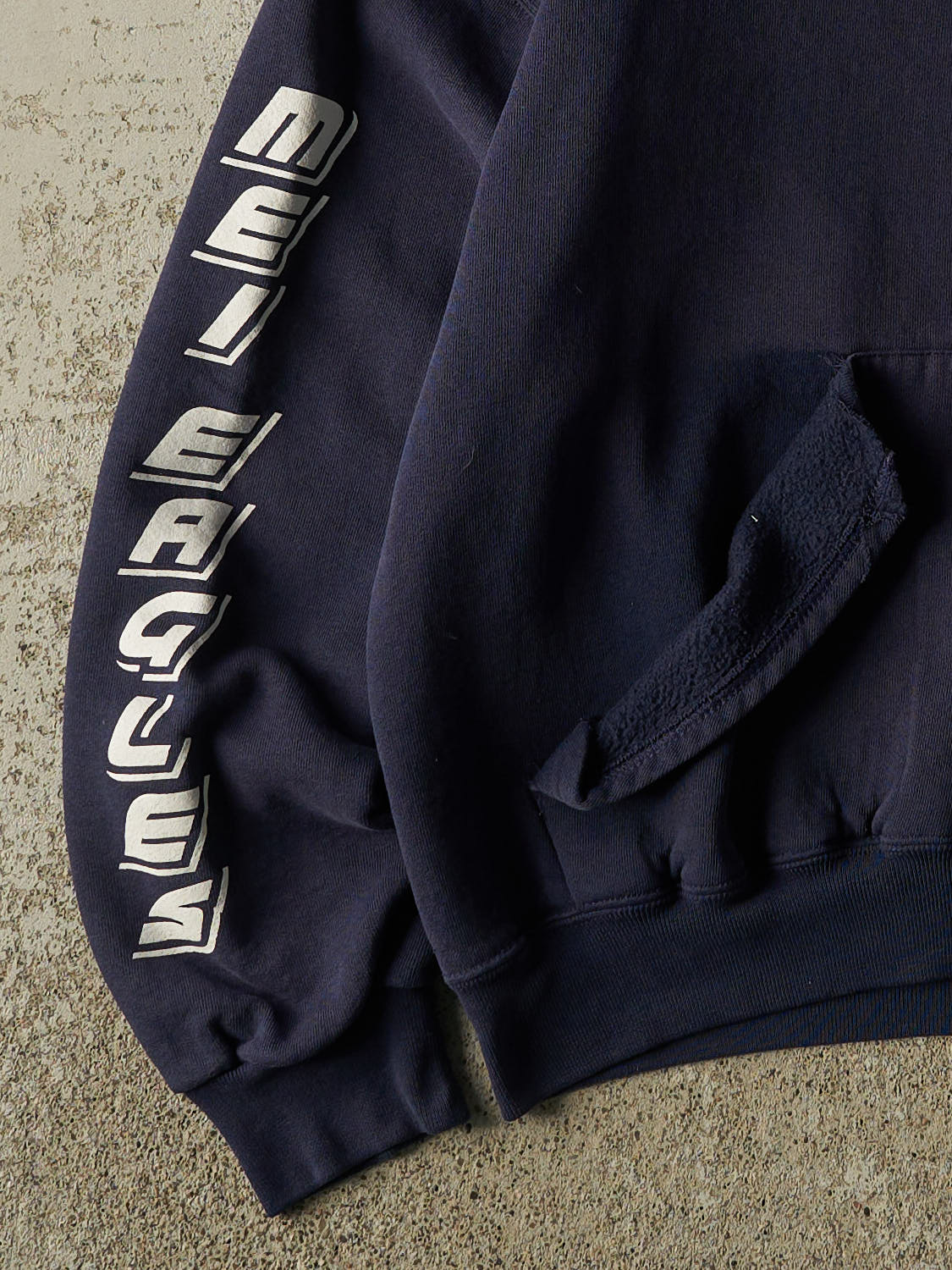 Vintage Y2K Navy Blue Russell Athletic MEI Eagles Hoodie (XS) - Image 4