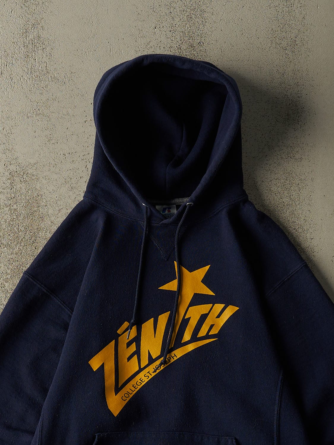 Vintage Y2K Navy Blue Russell Athletic St Joseph College Hoodie (S/M) - Image 2