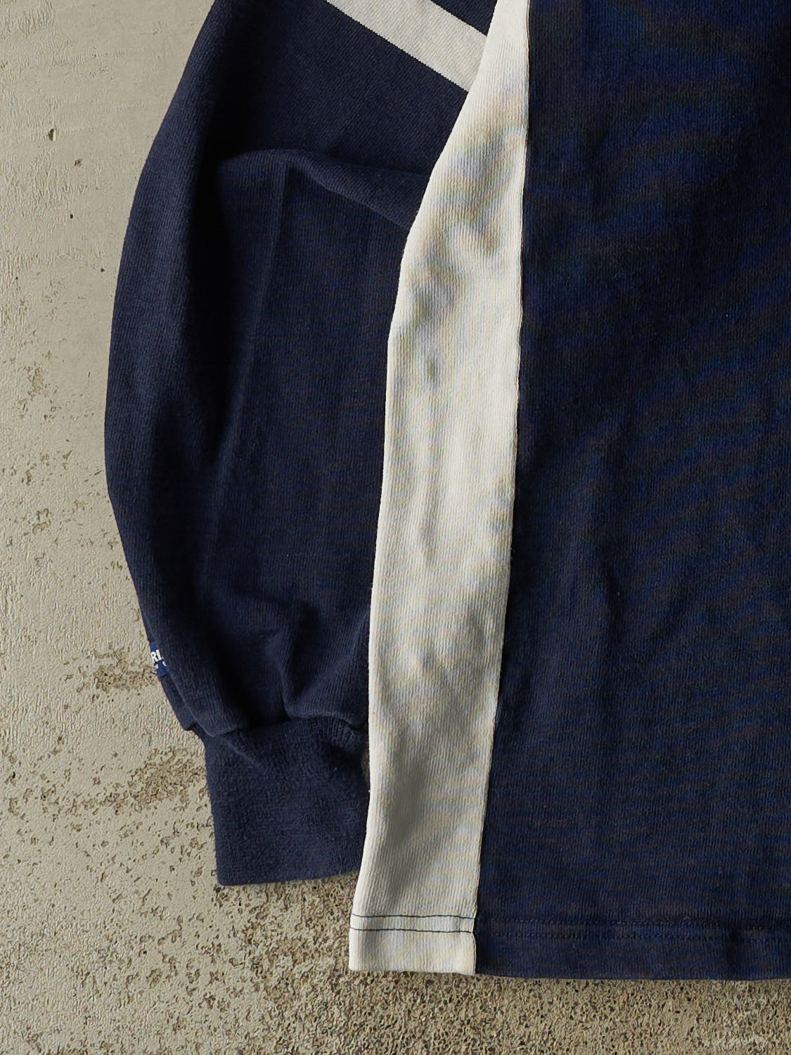 Vintage Y2K Navy Blue Scotland Quarter Button Rugby Long Sleeve (XL/XXL) - Image 3