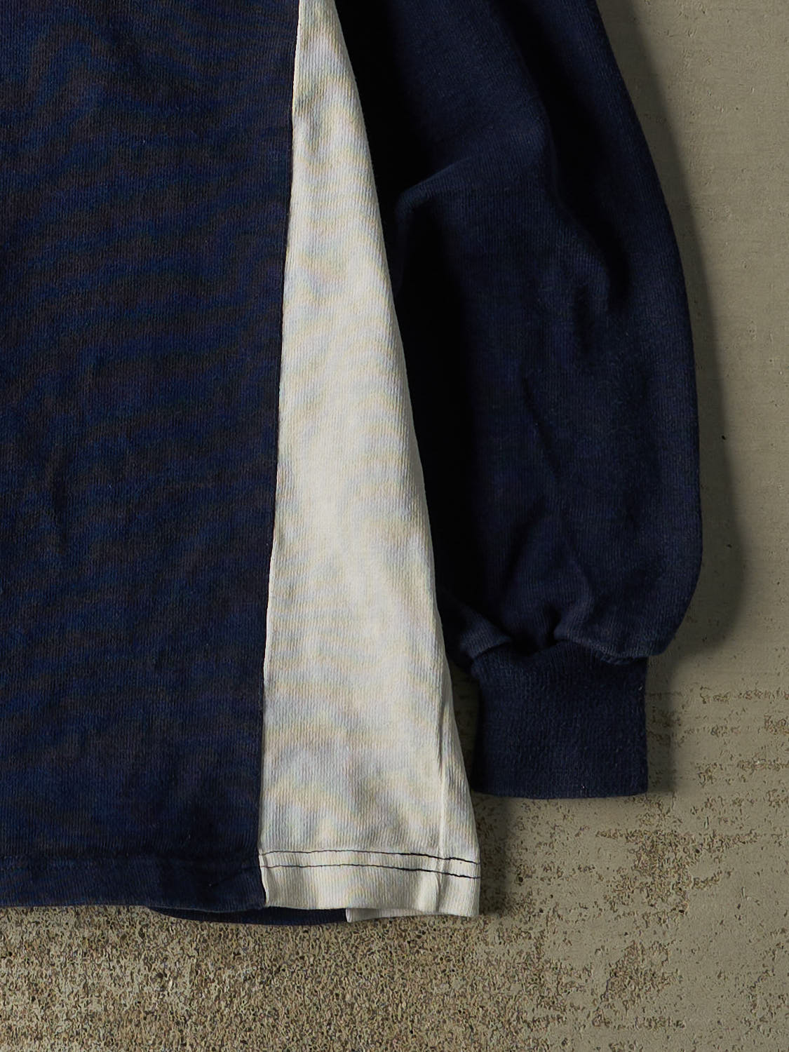Vintage Y2K Navy Blue Scotland Quarter Button Rugby Long Sleeve (XL/XXL) - Image 4