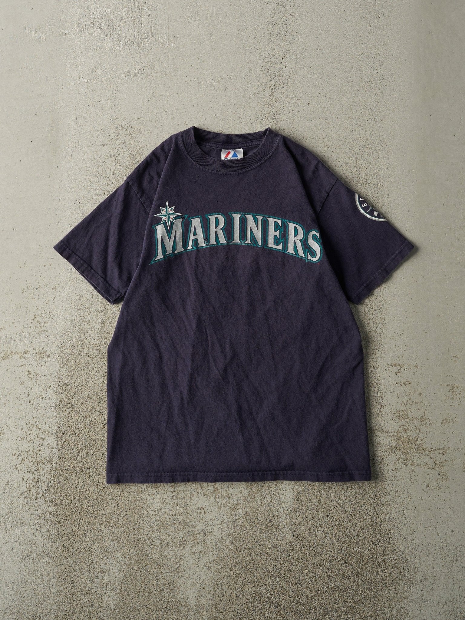 Vintage Y2K Navy Blue Seattle Mariners #29 Adrián Beltré Pérez Player Tee (S/M)