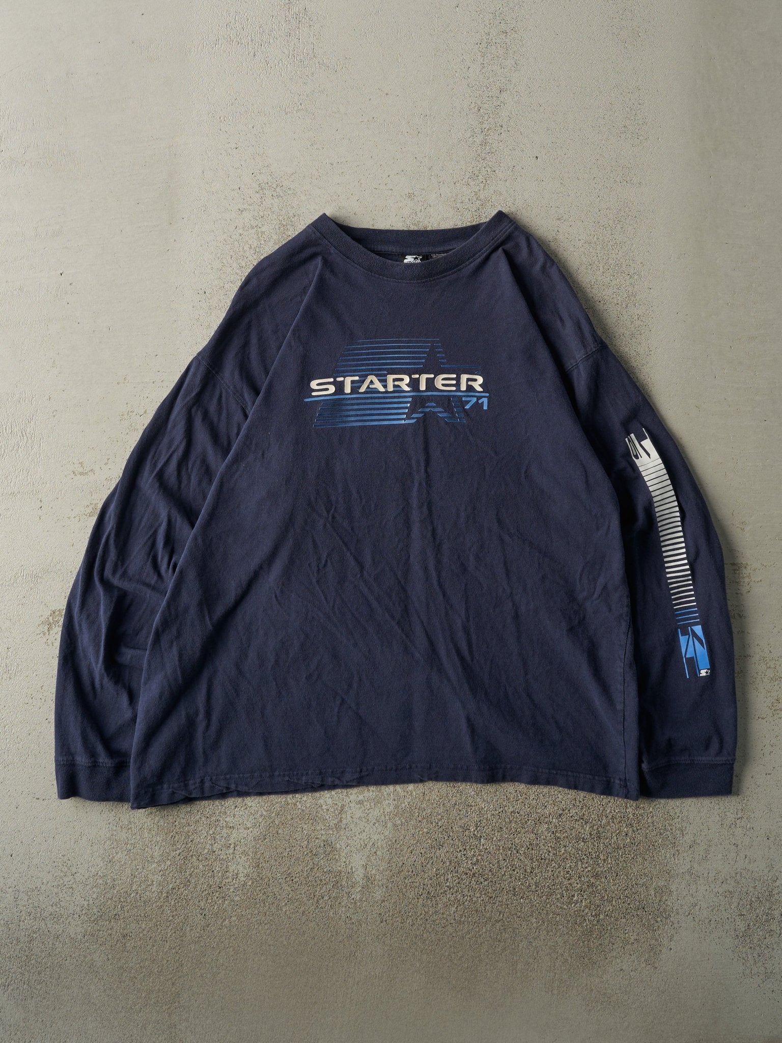 Vintage Y2K Navy Blue Starter Long Sleeve (L)