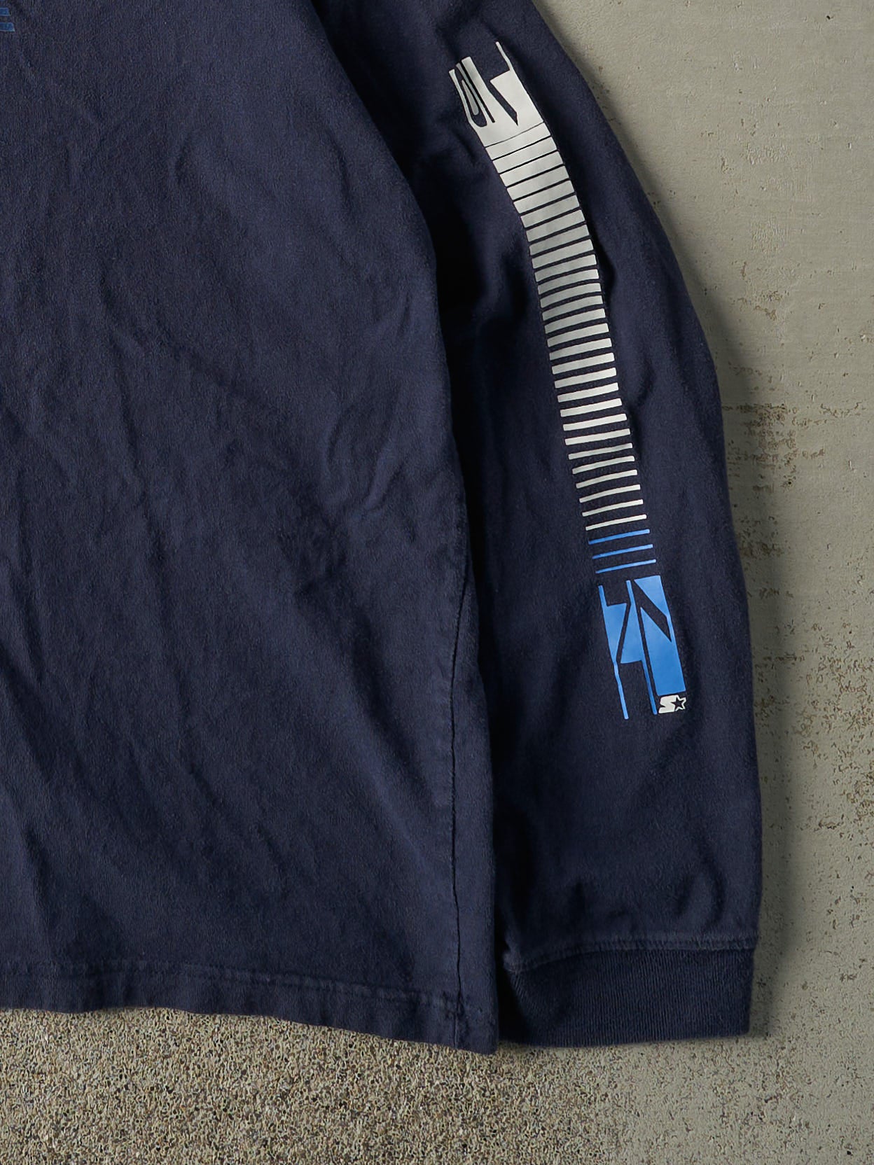 Vintage Y2K Navy Blue Starter Long Sleeve (L) - Image 3