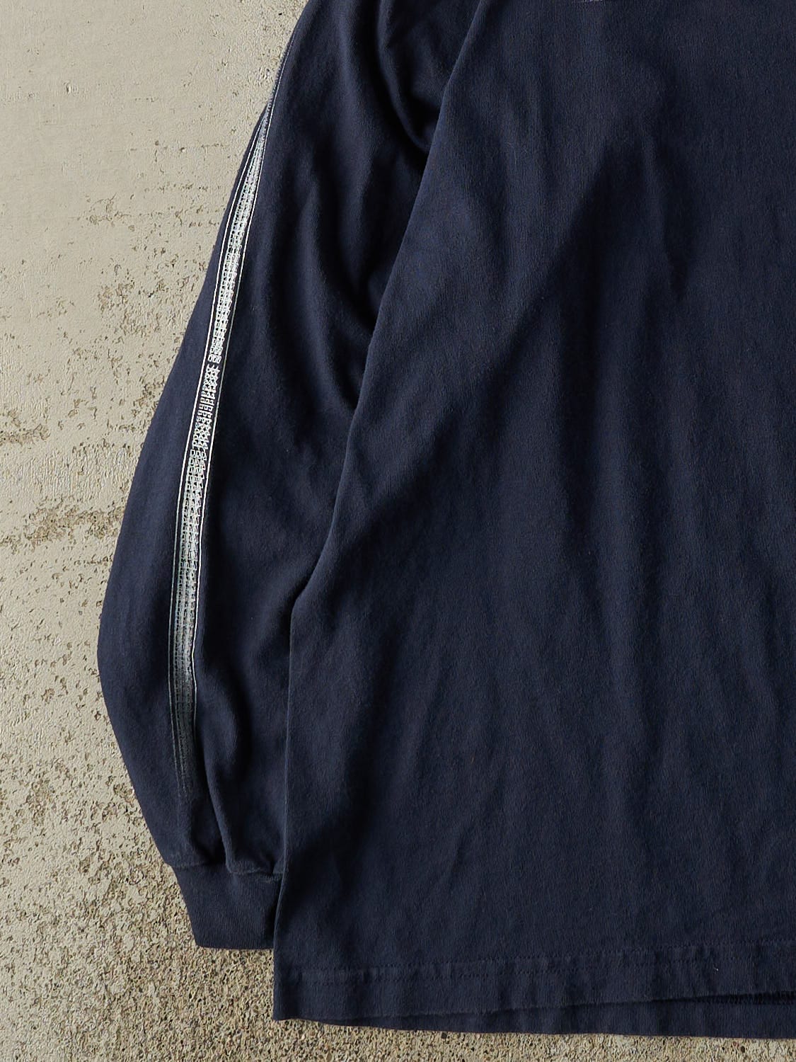 Vintage Y2K Navy Blue Starter Long Sleeve (XL) - Image 3